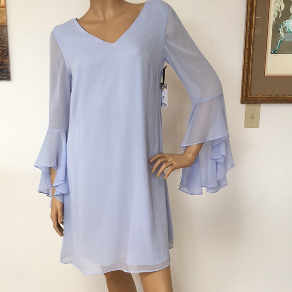NWT Kenzie Lavender Chiffon Dress 10 - Picture 5 of 8